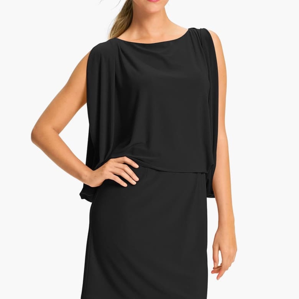 Jessica Simpson Draped Sleeve Jersey Blouson Dress